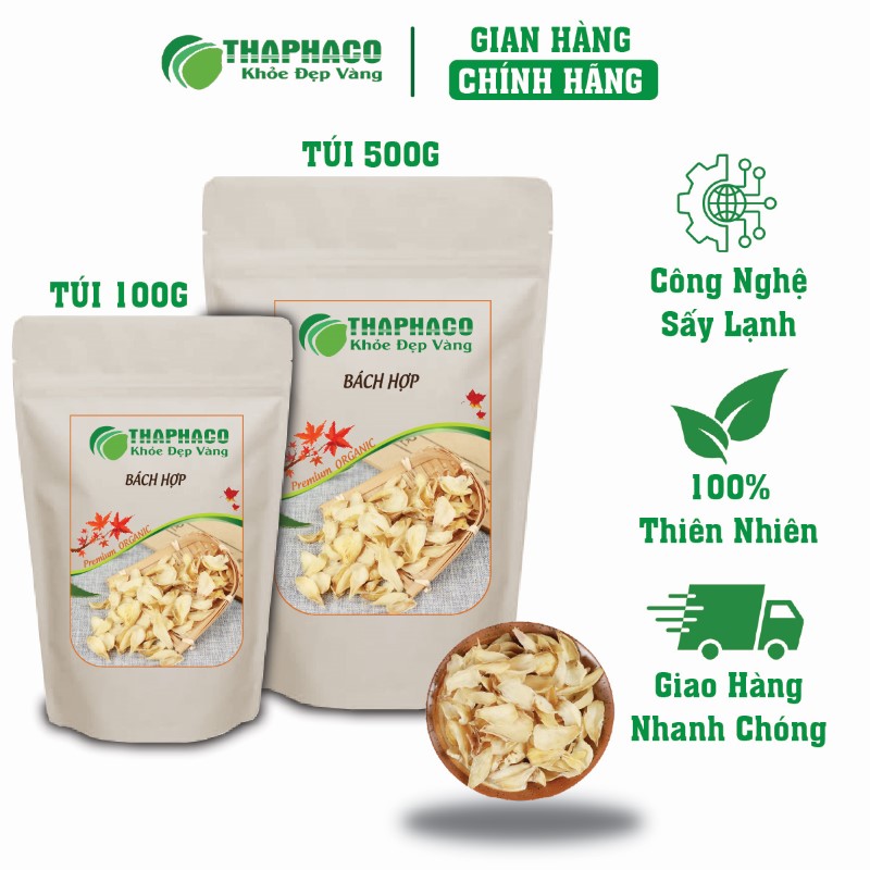 THAPHACO địa chỉ bán lẻ túi 100g bách hợp khô chính hãng