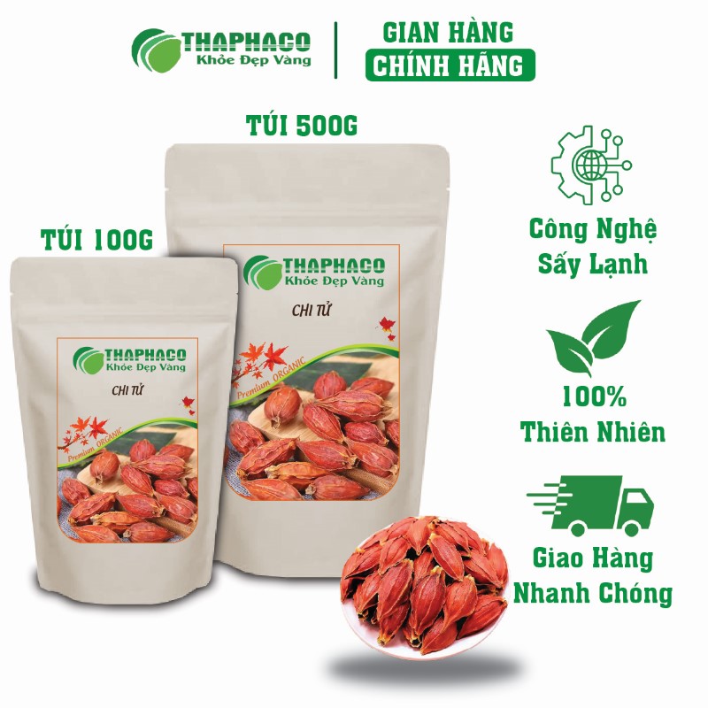 THAPHACO nơi bán túi 100g chi tử khô giá rẻ tại TP.HCM