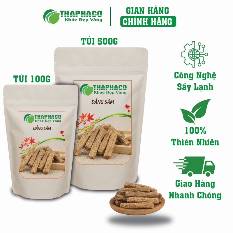 Mua túi 100g đẳng sâm khô tại THAPHACO để nhận hàng liền tay 