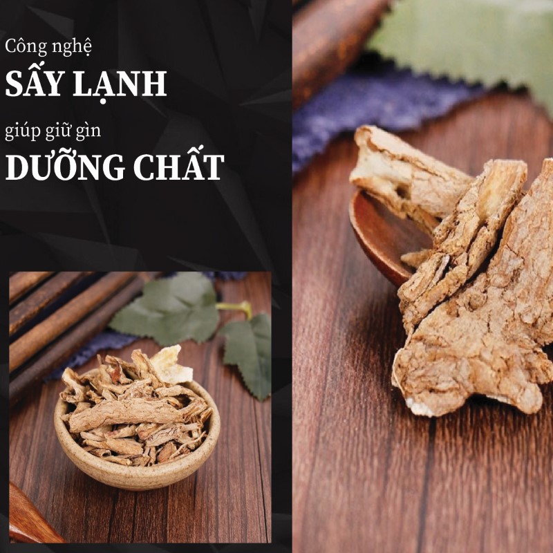 Nhờ công nghệ sấy lạnh, địa cốt bì khô vẫn giữ nguyên được lượng dưỡng chất