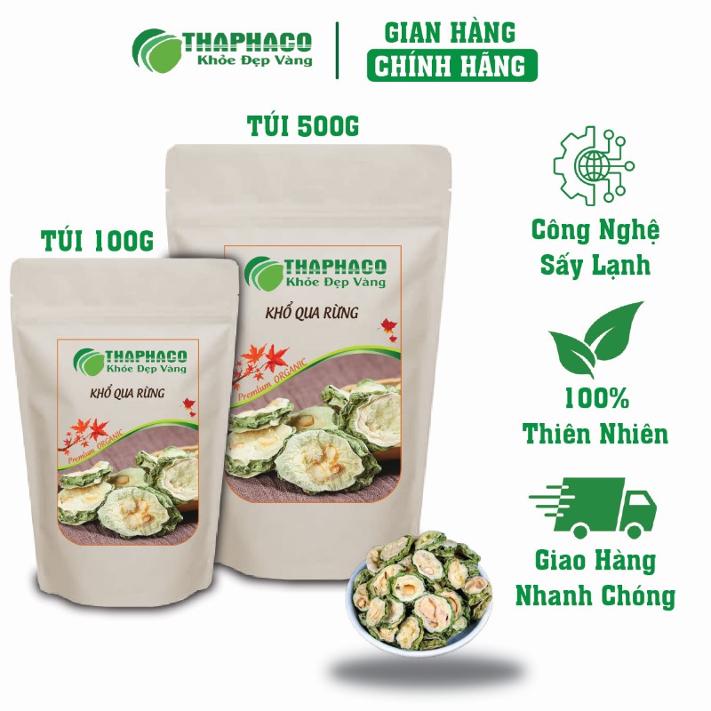 THAPHACO nơi bán túi 100g khổ qua rừng khô giá rẻ tại TP.HCM