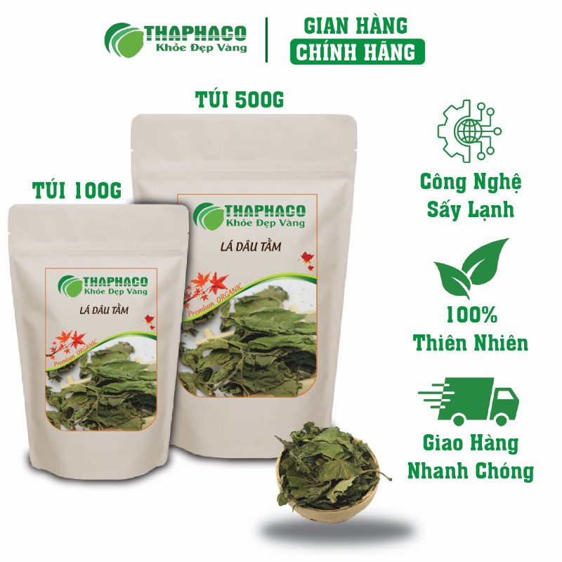 Mua ngay túi 100g lá dâu tằm khô tại THAPHACO để nhận hàng nhanh chóng