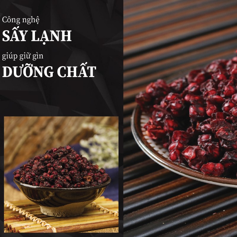 Ngũ vị tử khô giữ trọn dưỡng chất nhờ công nghệ sấy hiện đại