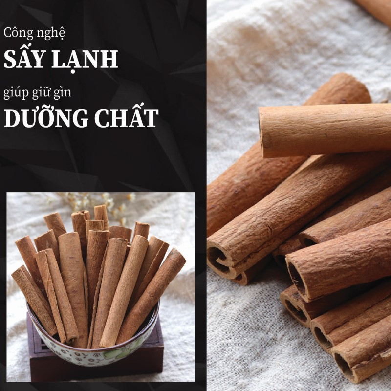 Nhục quế khô được xử lý bằng quy trình hiện đại tại THAPHACO