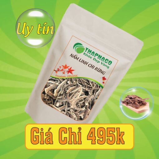 Túi 500g nấm linh chi rừng sấy khô giá rẻ