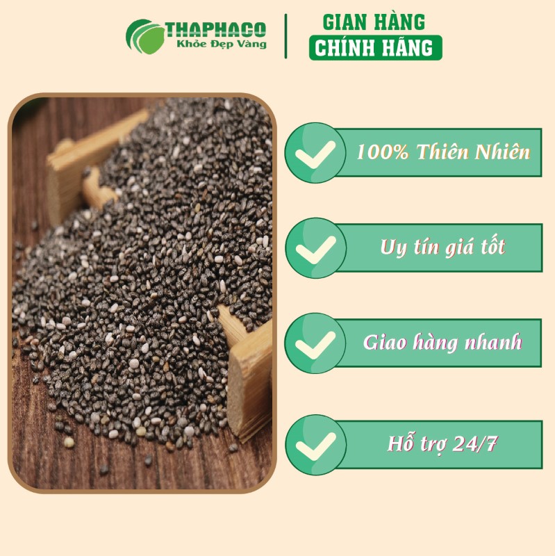 Liên hệ THAPHACO để mua hạt chia túi 500g uy tín giá tốt tại TP.HCM