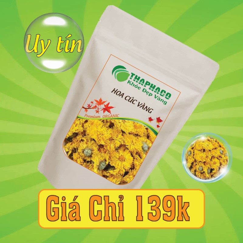 Mua hoa cúc vàng túi 100g chỉ với 139k