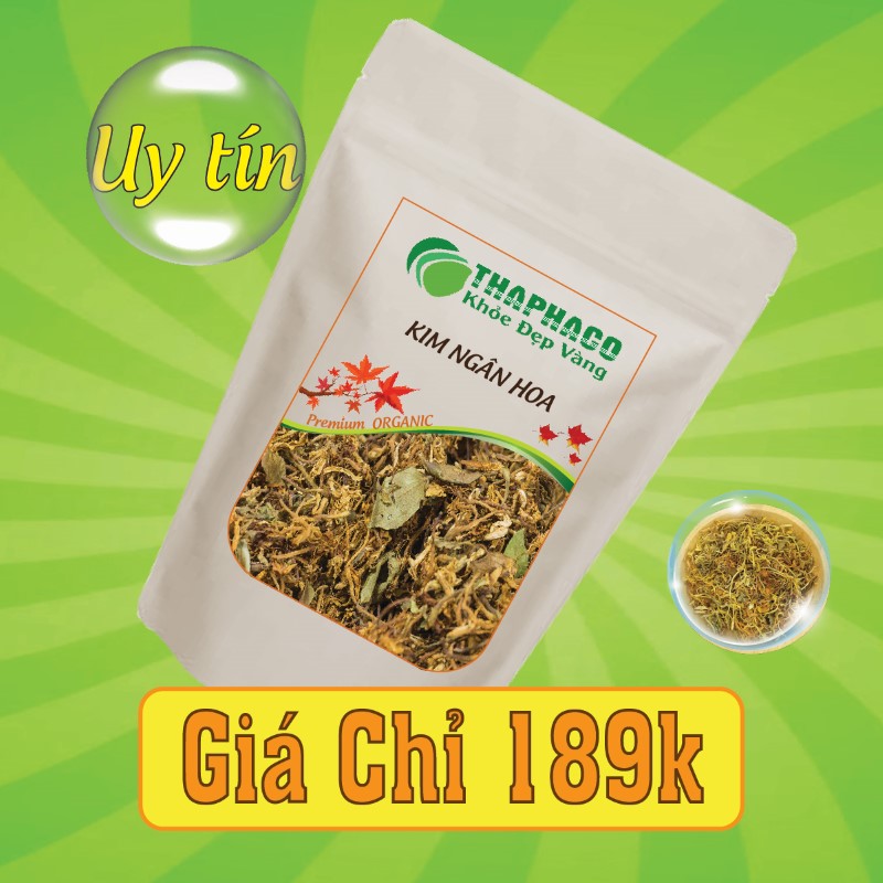 Túi kim ngân hoa sấy khô bao nhiêu 100g?