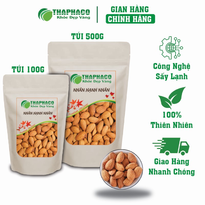 Mua nhân hạnh nhân khô túi 500g giá rẻ tại THAPHACO