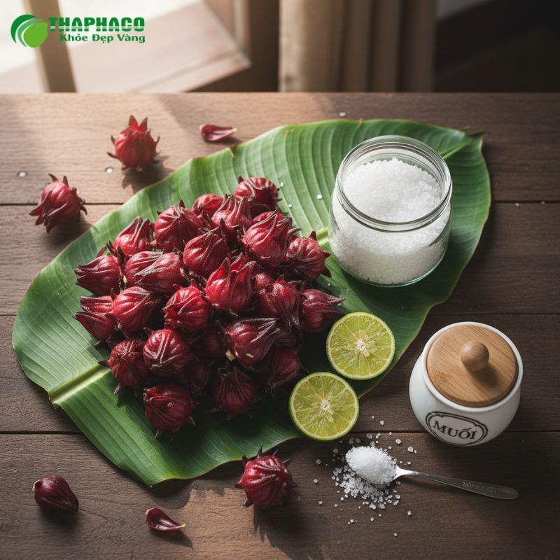 Nguyên liệu làm mứt tết hoa atiso đỏ