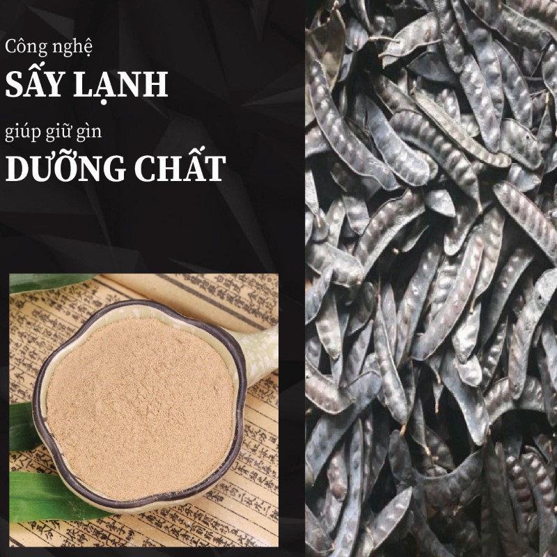 Túi 500g bột bồ kết sấy khô giá rẻ 