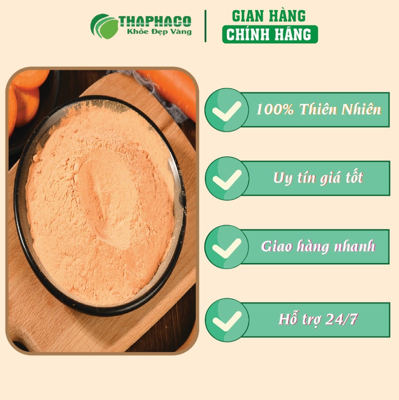Địa chỉ bán lẻ túi 500g bột củ cà rốt sấy khô giá rẻ tại TP.HCM