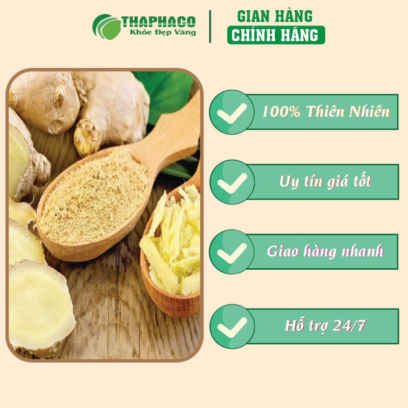 THAPHACO bán túi 500g bột củ gừng sấy khô giá rẻ tại TP.HCM