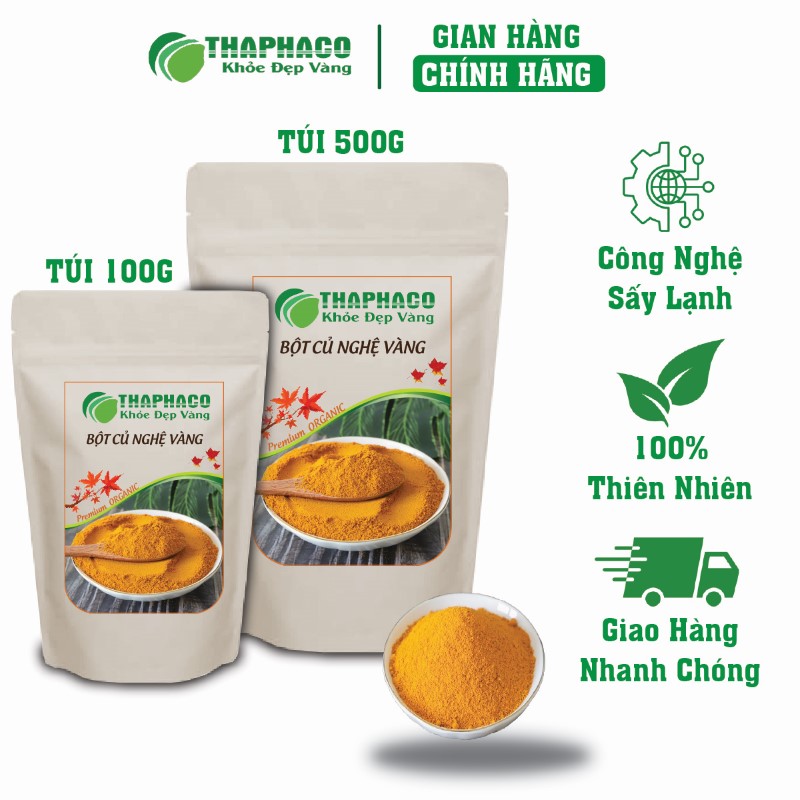 Chỗ bán lẻ túi 100g bột củ nghệ vàng khô giá rẻ tại TP.HCM