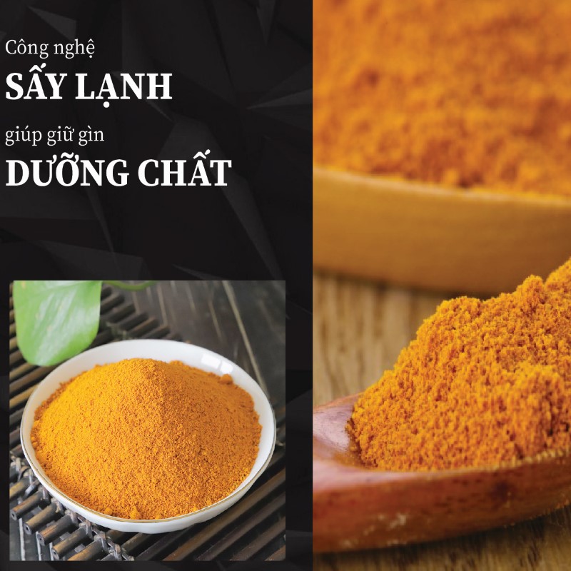 Túi 500g bột củ nghệ vàng sấy khô giá rẻ