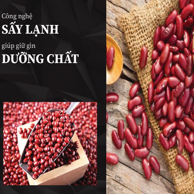 Túi 500g bột đậu đỏ sấy khô giá rẻ 