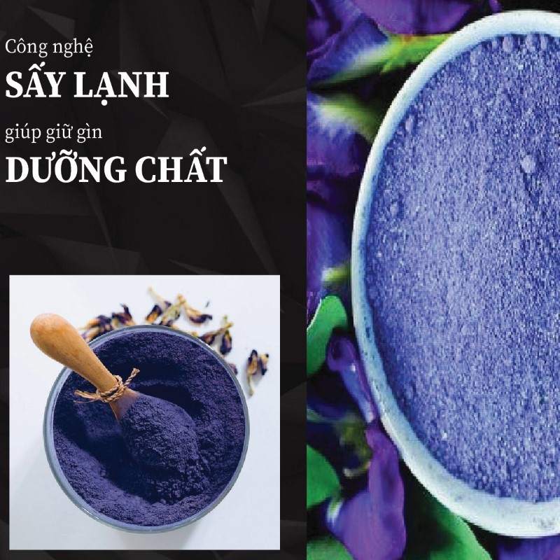 Túi 500g bột hoa đậu biếc sấy lạnh giá rẻ