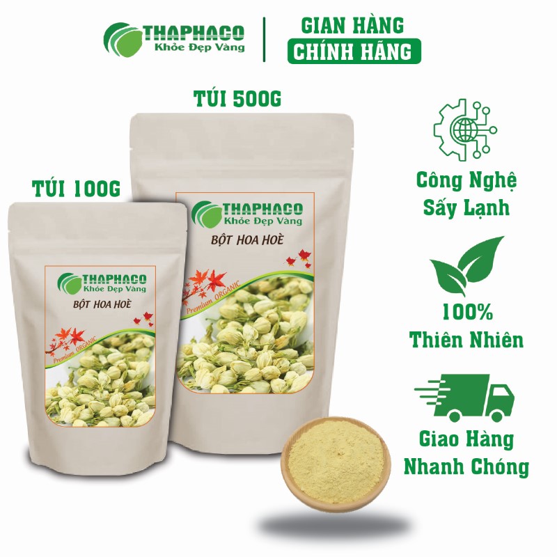Địa chỉ bán lẻ túi 100g bột hoa hoè khô giá rẻ tại TP.HCM