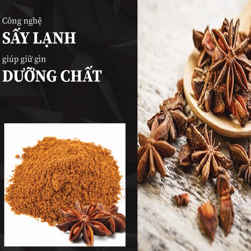 Túi 500g bột hoa hồi sấy khô giá rẻ