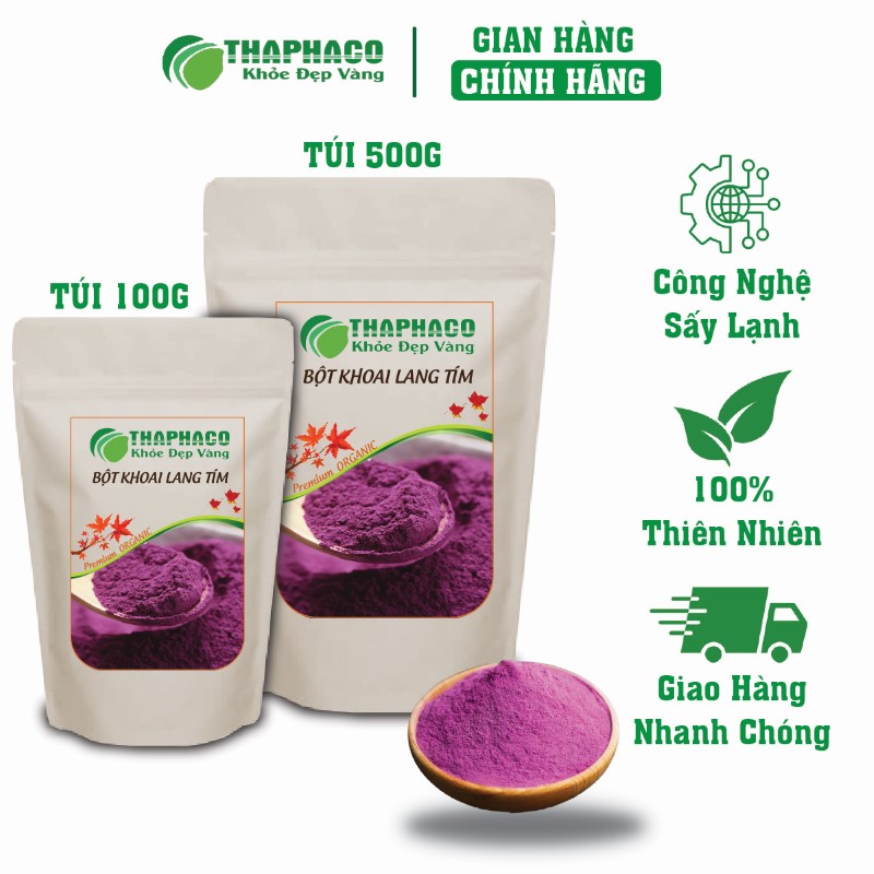 Địa chỉ bán lẻ túi 100g bột khoai lang tím khô giá rẻ tại TP.HCM