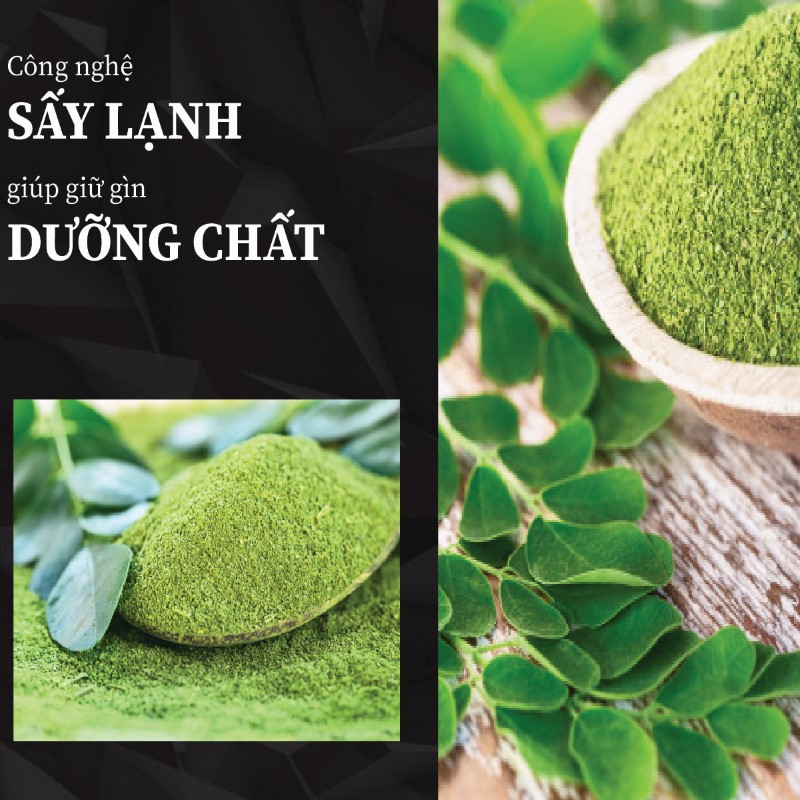 Túi 500g bột lá chùm ngây sấy khô giá rẻ