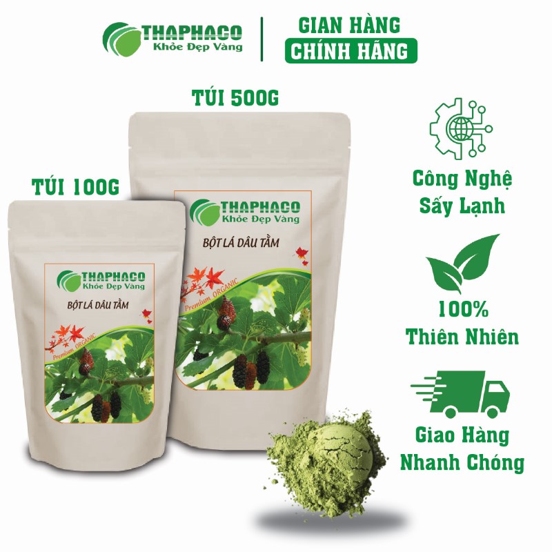 Địa chỉ bán lẻ túi 100g bột lá dâu tằm khô giá rẻ tại TP.HCM