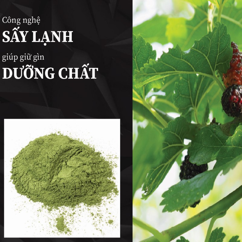 Túi 500g bột lá dâu tằm sấy khô giá rẻ 