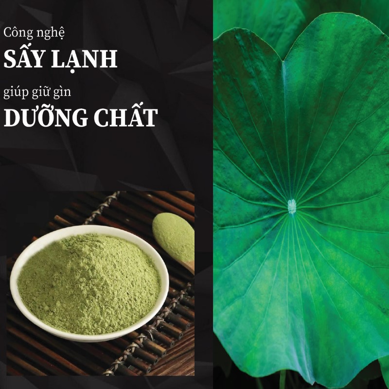 Túi 500g bột lá sen sấy khô giá rẻ 