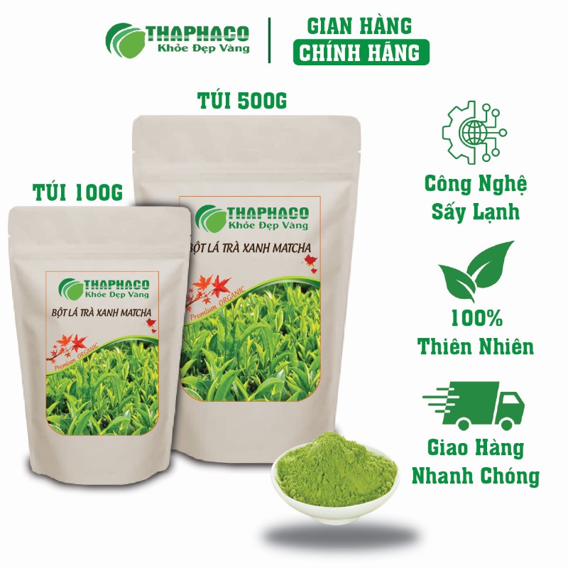 Chỗ bán lẻ túi 100g bột lá trà xanh matcha khô giá rẻ tại TP.HCM