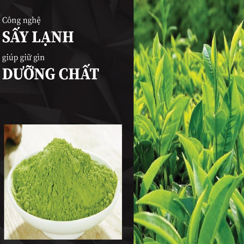Túi 500g bột lá trà xanh matcha sấy khô giá rẻ
