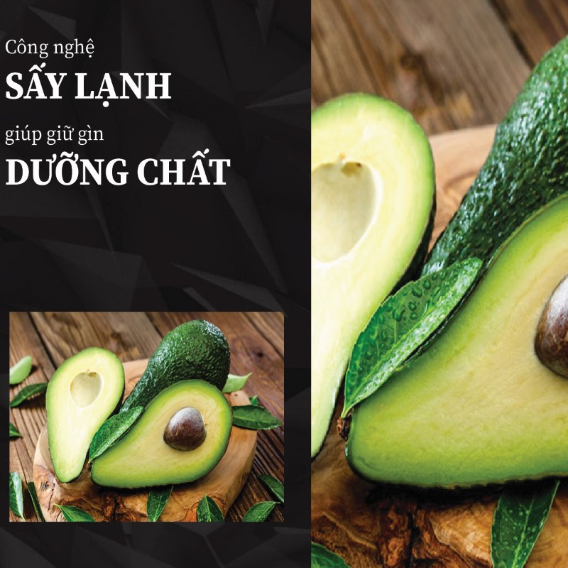 Túi 500g bột quả bơ sấy khô giá rẻ