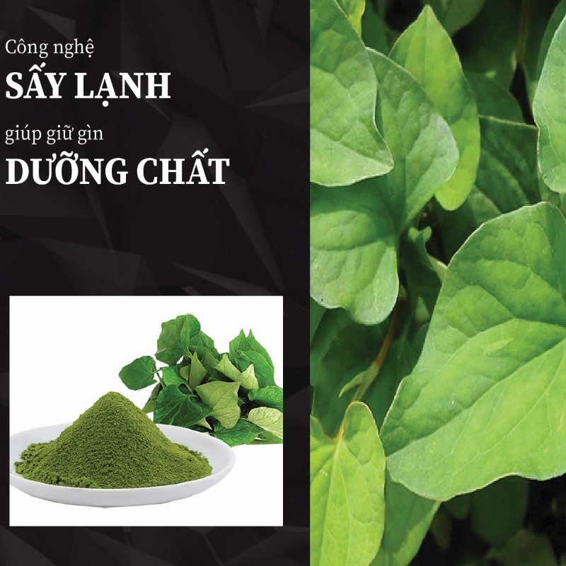 Túi 500g bột rau diếp cá sấy khô giá rẻ 