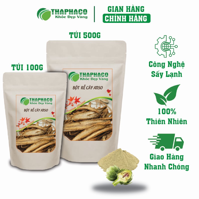 THAPHACO bán lẻ túi 100g bột rễ cây atiso khô giá rẻ tại TP.HCM