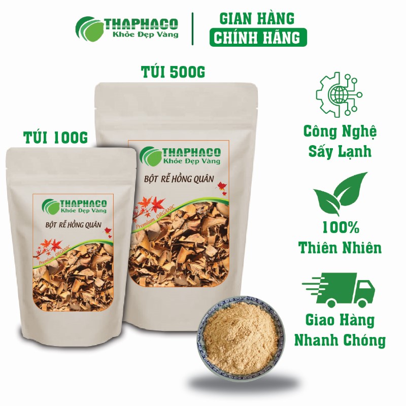 THAPHACO bán lẻ túi 100g bột rễ hồng quân khô giá rẻ tại TP.HCM
