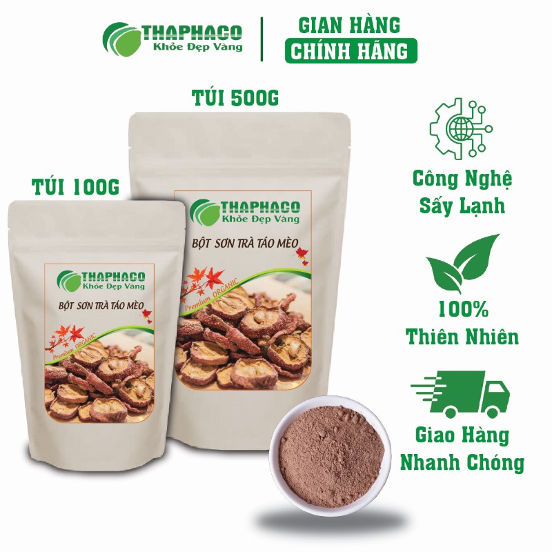 Địa chỉ bán lẻ túi 100g bột sơn tra táo mèo khô giá rẻ tại TP.HCM