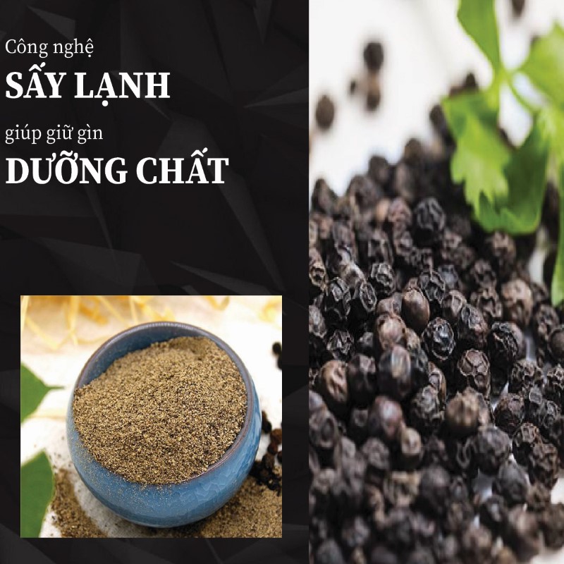 Túi 500g bột trái tiêu sấy khô giá rẻ