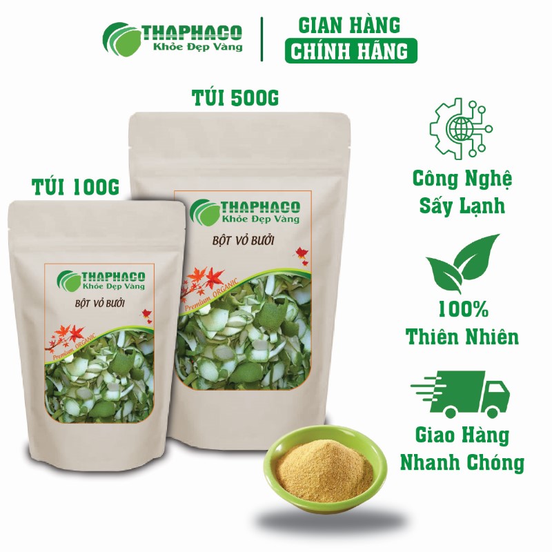 THAPHACO bán lẻ túi 100g bột vỏ bưởi khô giá rẻ tại TP.HCM