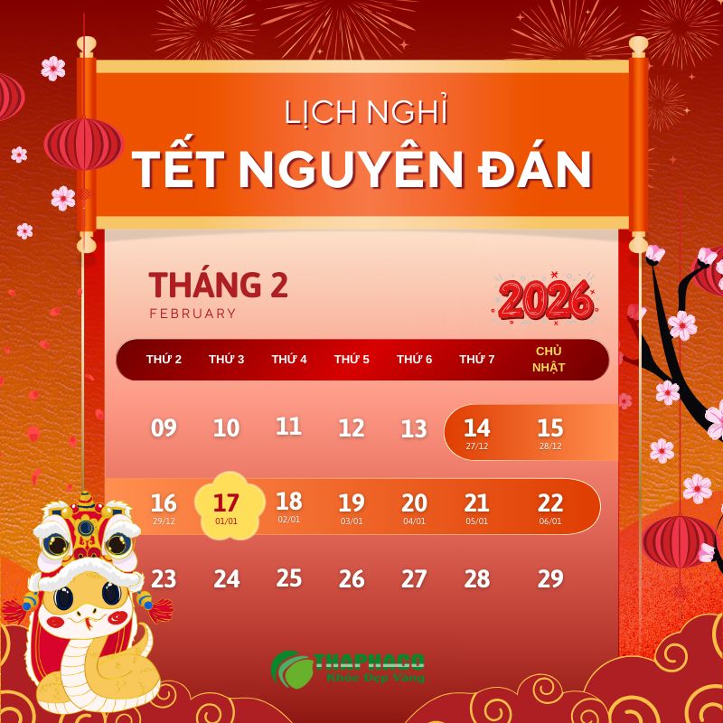 Lịch nghỉ tết âm lịch 2026 