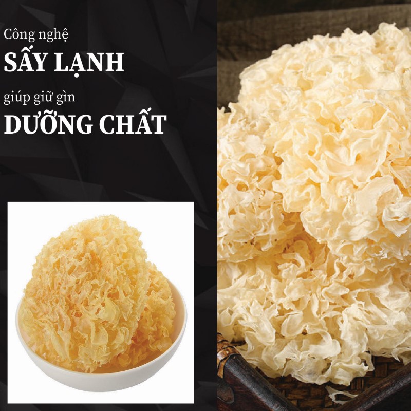 Túi 500g nấm tuyết sấy khô giá rẻ
