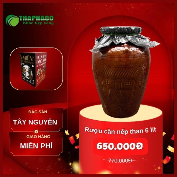 Mua rượu cần nếp than 6 lít giá rẻ uy tín tại THAPHACO