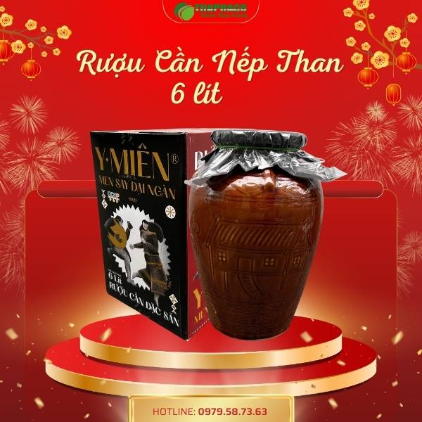 Mua rượu cần nếp than bình 6 lít giá rẻ tại TP.HCM