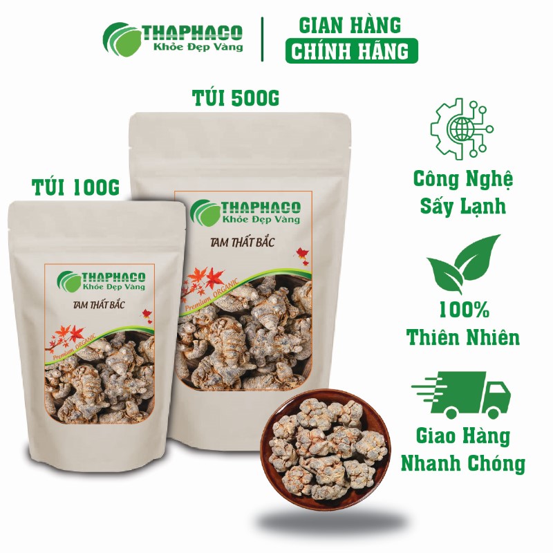 THAPHACO bán lẻ túi 100g tam thất bắc khô giá rẻ tại TP.HCM