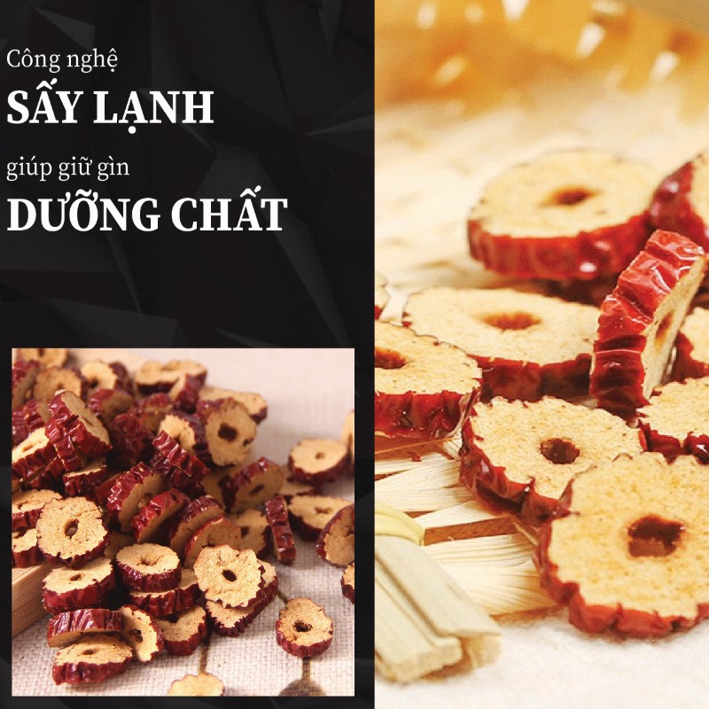 Túi 500g táo đỏ cắt lát sấy khô giá rẻ