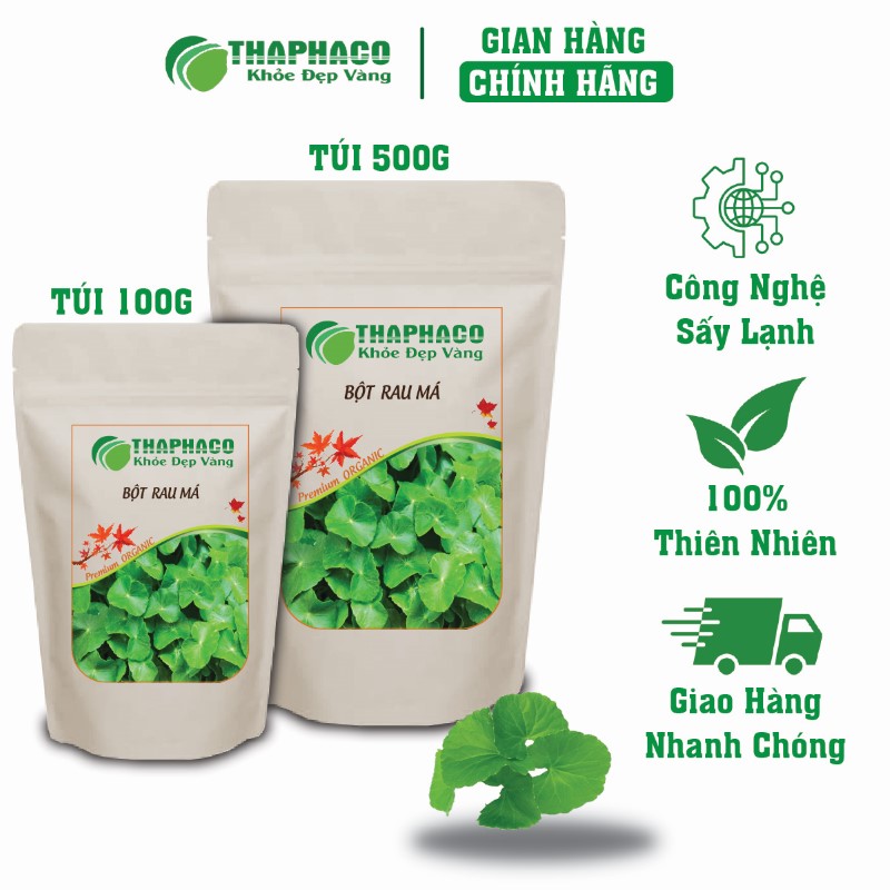 THAPHACO bán lẻ túi 100g bột rau má khô giá rẻ tại TP.HCM