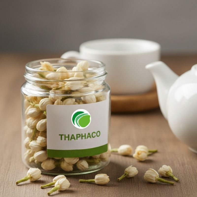 Hoa nhài khô nguyên chất Thaphaco, sẵn sàng để pha trà