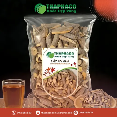 Cây an xoa khô được đóng gói theo từng túi tại THAPHACO