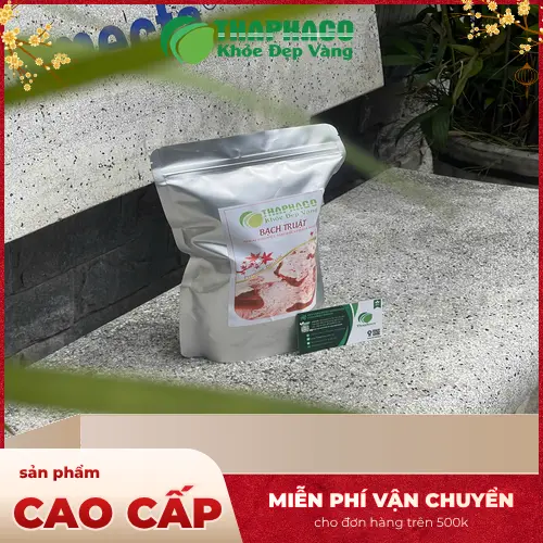 Bạch truật đóng gói sẵn trong bao bì chuyên nghiệp