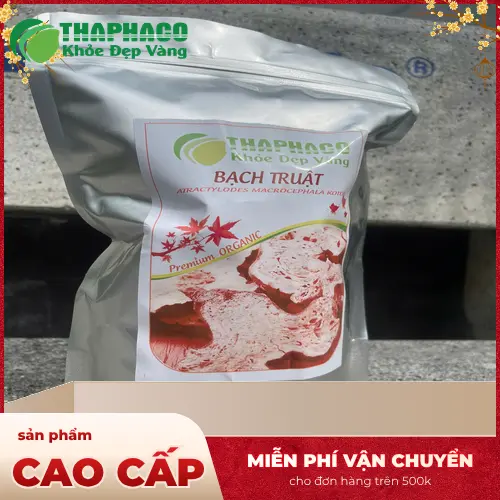 Bạch truật sấy khô được bảo quản đúng cách trong bao bì kín