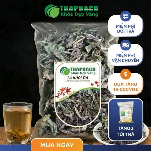 Sản phẩm lá khôi tía đóng gói của THAPHACO