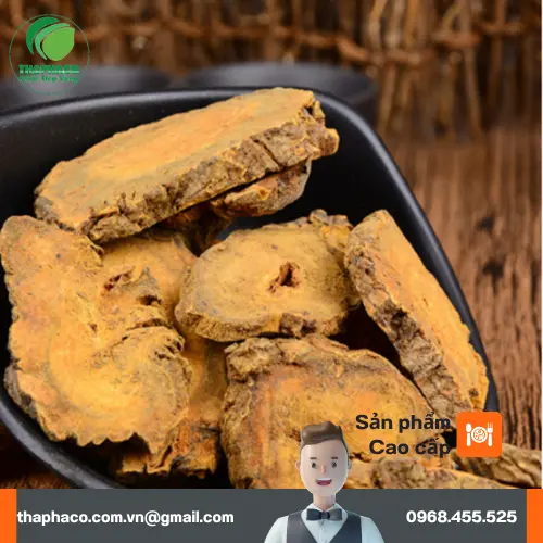 Đại Hoàng sấy khô cao cấp Thapaco, nguyên liệu chất lượng
